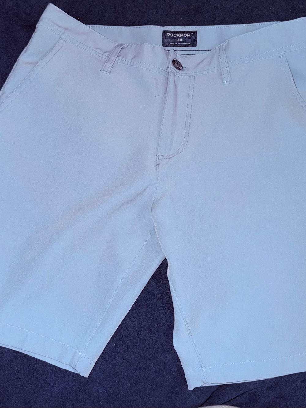 Rockport Men’s Pale Blue Flat Front Shorts